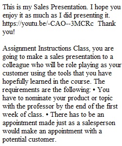 Final Sales Presentation